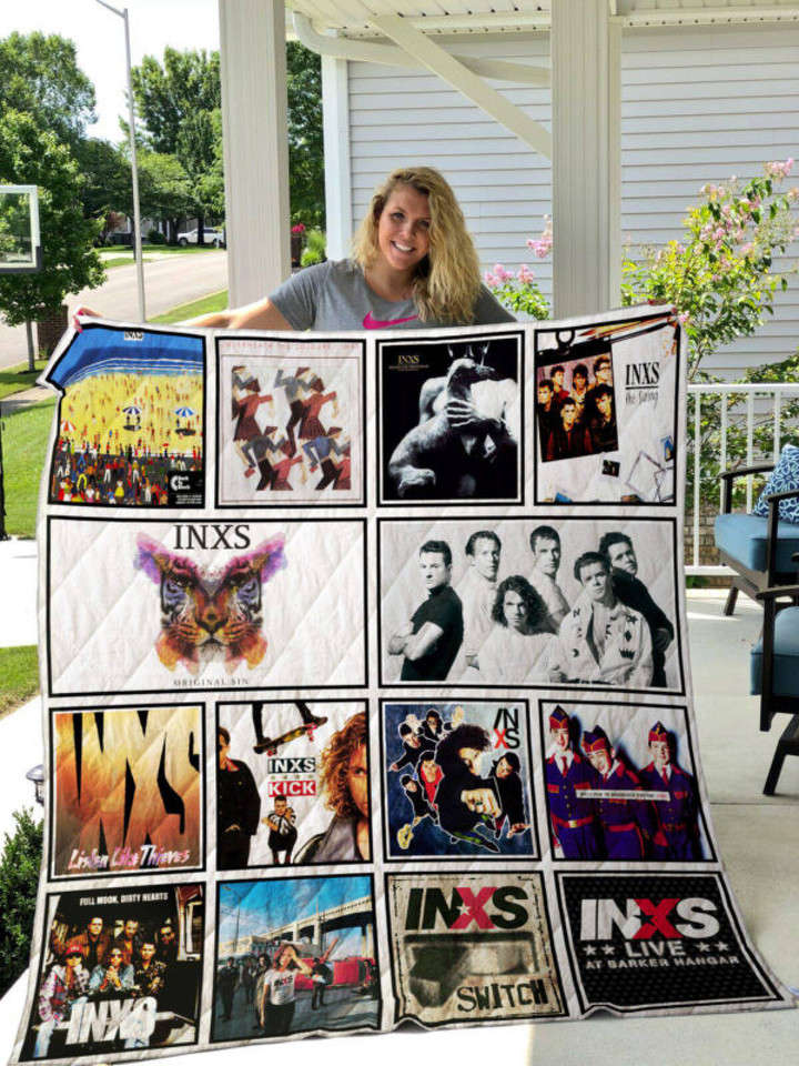 Inxs 3D Customized Quilt Blanket Size Single, Twin, Full, Queen, King, Super King  