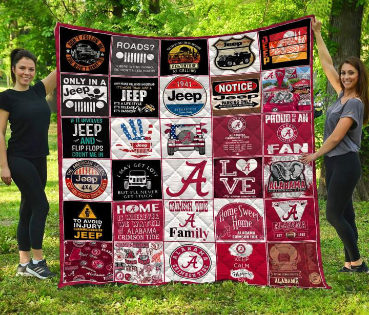 Alabama Crimson Tide 3D Customized Quilt Blanket Size Single, Twin, Full, Queen, King, Super King  , NCAA Quilt Blanket 