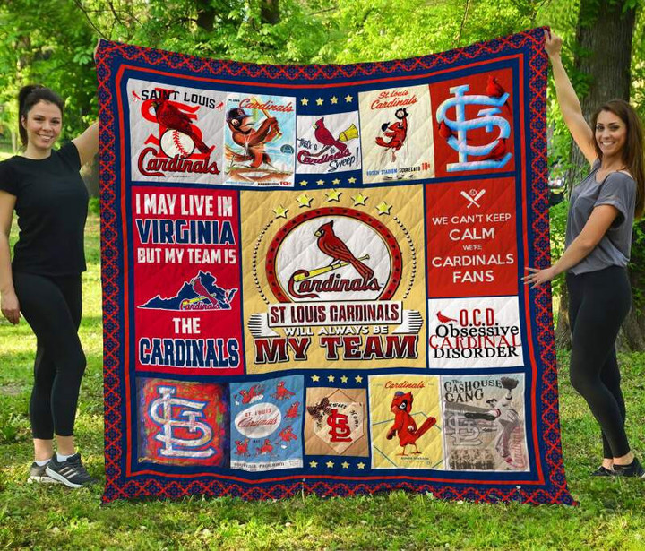 St. Louis Cardinals Virginia 3D Customized Quilt Blanket Size Single, Twin, Full, Queen, King, Super King   , MLB Quilt Blanket
