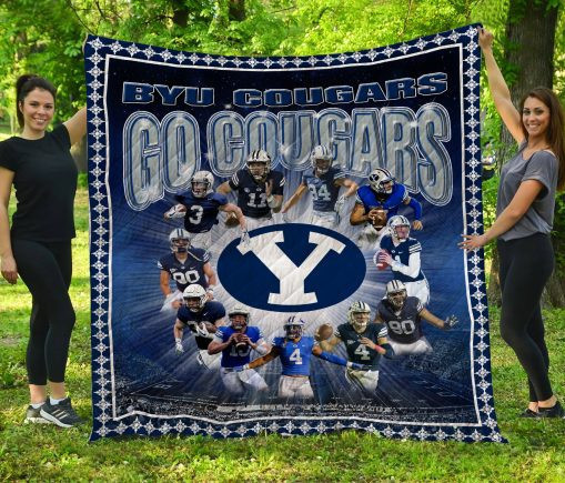 Ncaa Byu Cougars 3D Customized Personalized 3D Customized Quilt Blanket Size Single, Twin, Full, Queen, King, Super King  