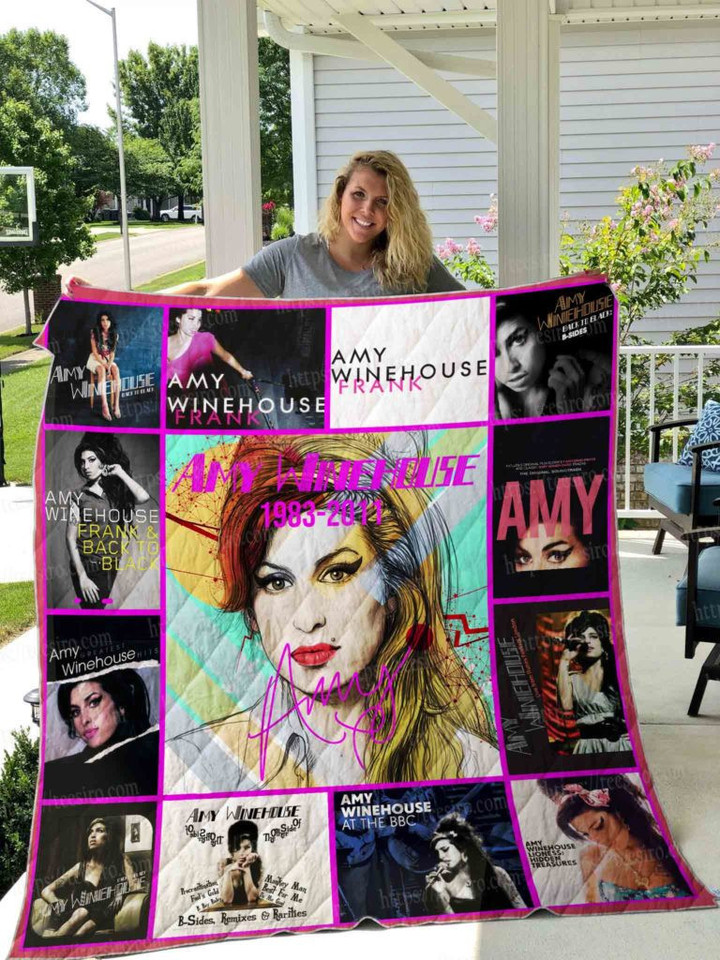 Amy Winehouse 3D Quilt Blanket Size Single, Twin, Full, Queen, King, Super King  