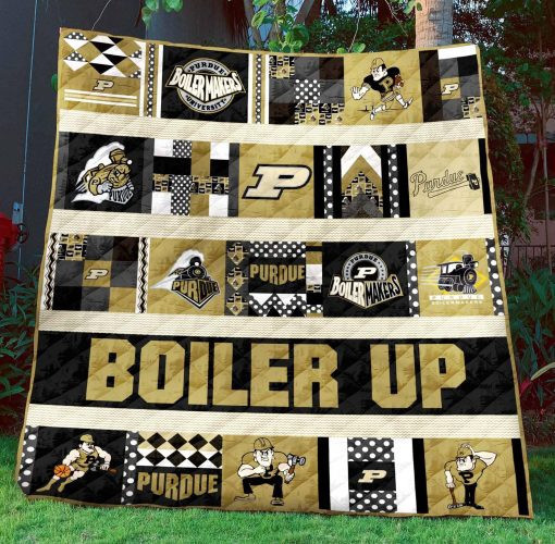 Ncaa Purdue Boilermakers 3D Customized Personalized 3D Customized Quilt Blanket Size Single, Twin, Full, Queen, King, Super King    , NCAA Quilt Blanket 