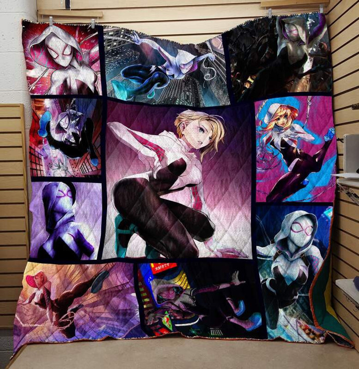 Spider Woman Gwen 3D Customized Quilt Blanket Size Single, Twin, Full, Queen, King, Super King  