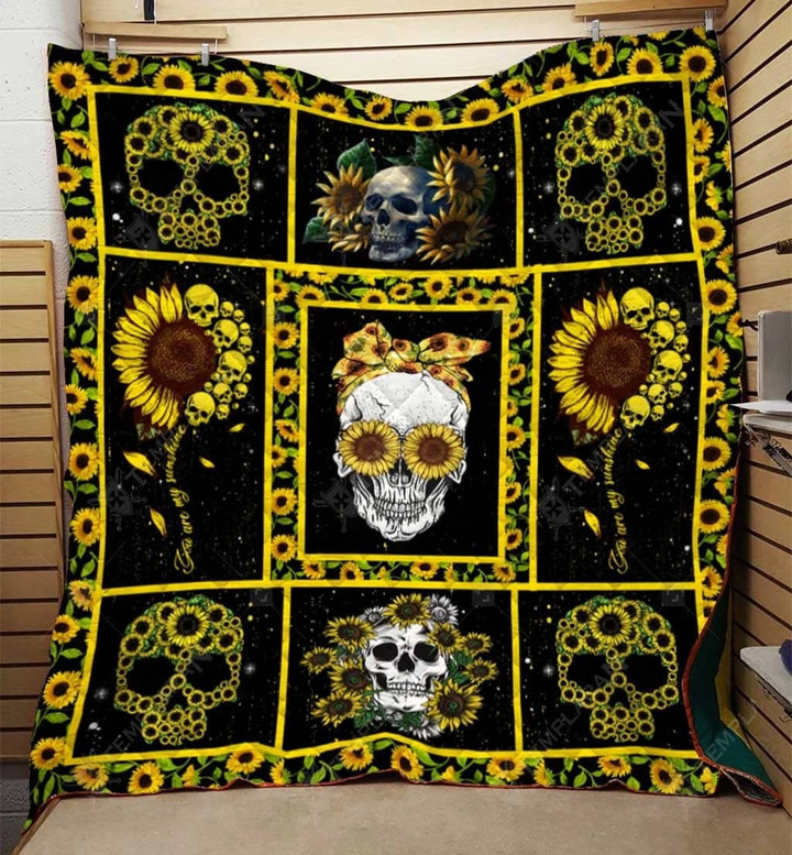 Sugar Skull Day Of The Dead Chrismas Gift 3D Quilt Blanket Size Single, Twin, Full, Queen, King, Super King  