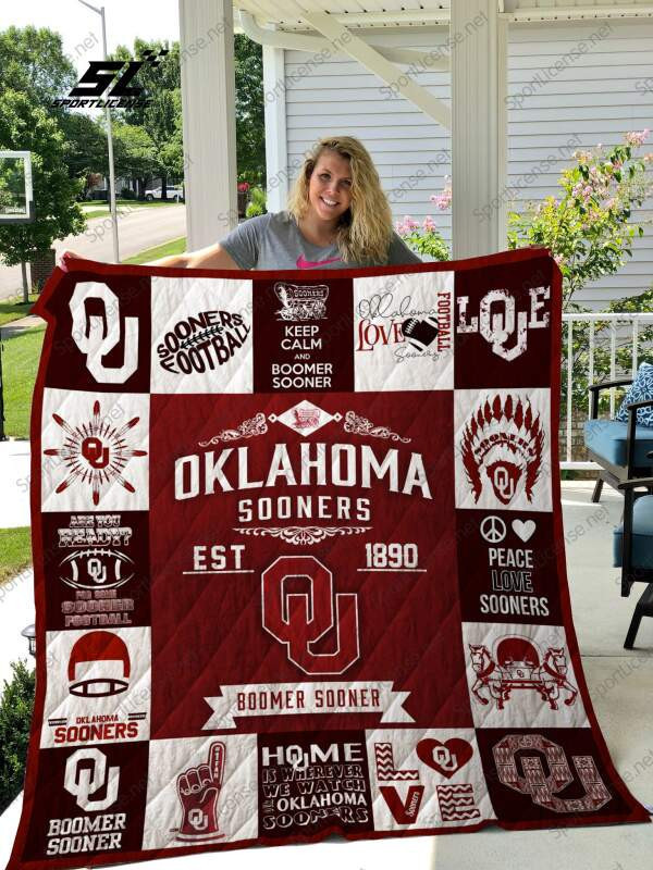 Oklahoma Sooners 3D Customized Quilt Blanket Size Single, Twin, Full, Queen, King, Super King  , NCAA Quilt Blanket 