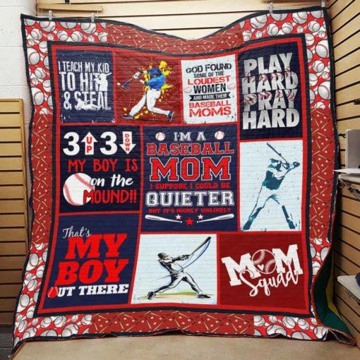 Baseball Mom 3D Customized Quilt Blanket Size Single, Twin, Full, Queen, King, Super King  