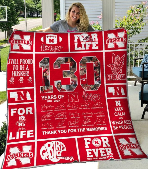Ncaa Nebraska Cornhuskers 3D Customized Personalized 3D Customized Quilt Blanket Size Single, Twin, Full, Queen, King, Super King   , NCAA Quilt Blanket 