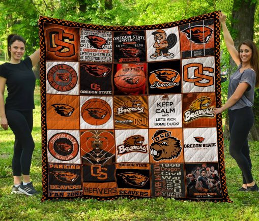 Ncaa Oregon State Beavers 3D Customized Personalized 3D Customized Quilt Blanket Size Single, Twin, Full, Queen, King, Super King  
