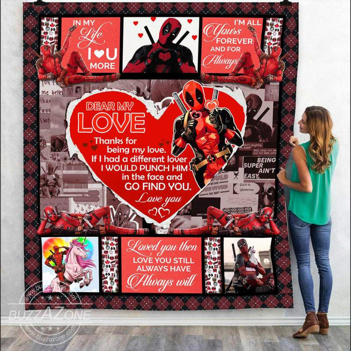 Thanks For Being My Love 3D Quilt Blanket Size Single, Twin, Full, Queen, King, Super King  