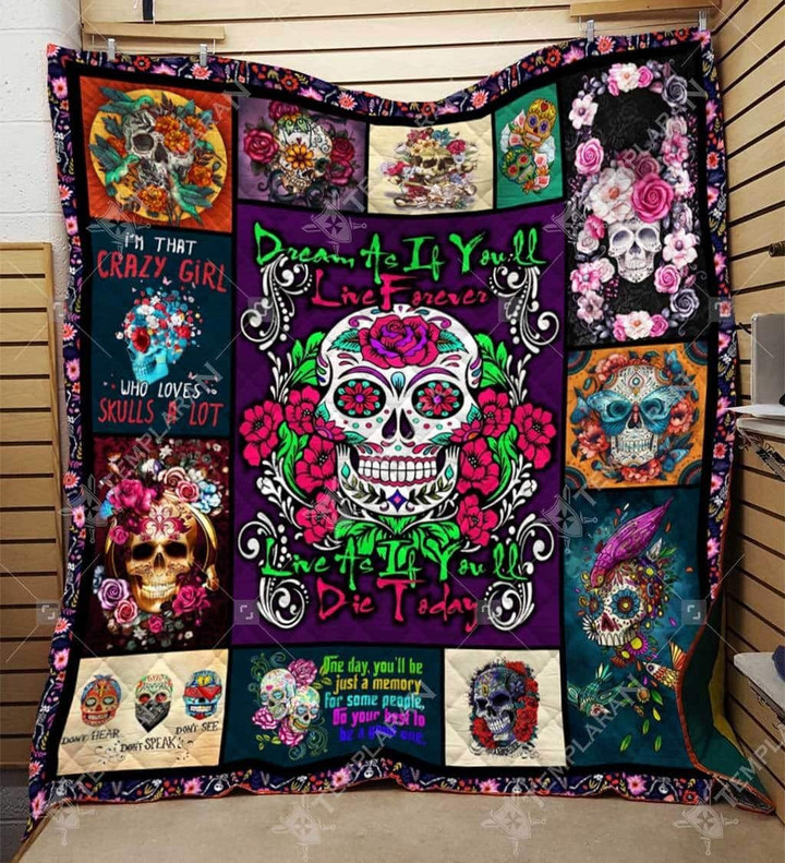 Skull Do You Have Something To Say 3D Quilt Blanket Size Single, Twin, Full, Queen, King, Super King  