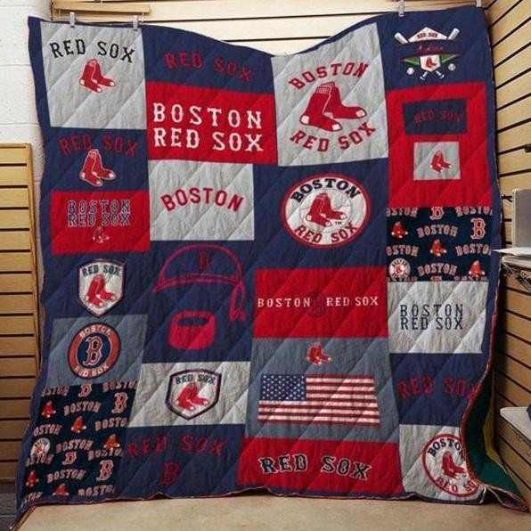 Boston Red Sox 3D Customized Quilt Blanket Size Single, Twin, Full, Queen, King, Super King   , MLB Quilt Blanket
