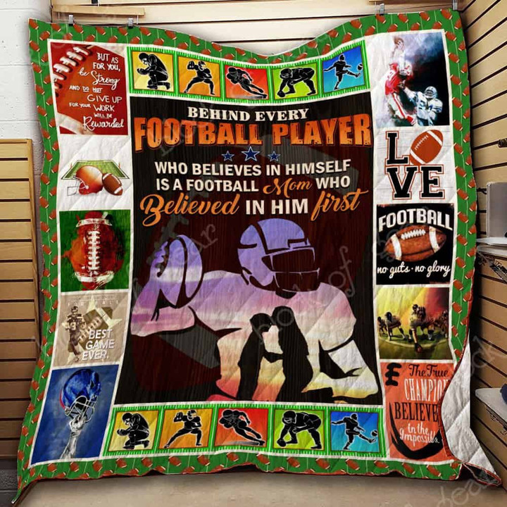 For My Son, Football 3D Quilt Blanket Size Single, Twin, Full, Queen, King, Super King  