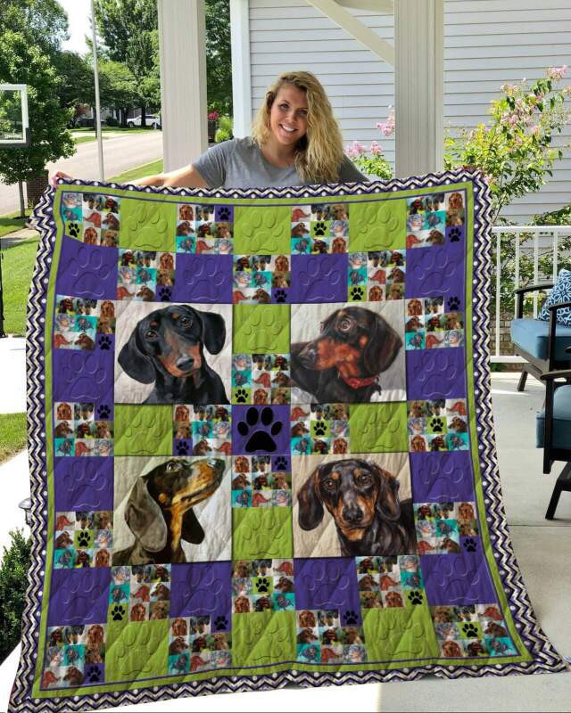 Dachshund 3D Customized Quilt Blanket Size Single, Twin, Full, Queen, King, Super King  