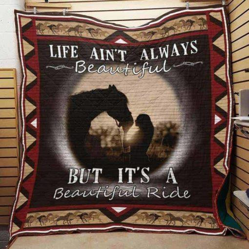 Horse Customize Quilt Blanket Size Single, Twin, Full, Queen, King, Super King  
