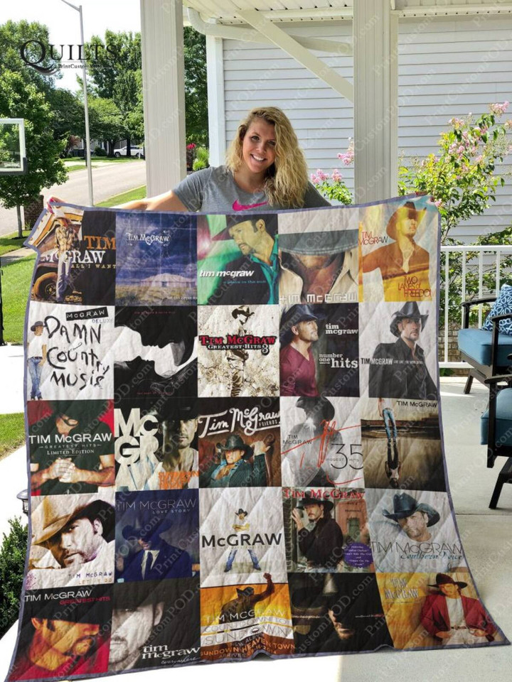 M Tim Mcgraw For Fans Version 3D Quilt Blanket Size Single, Twin, Full, Queen, King, Super King  