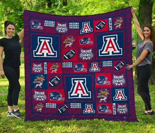 Ncaa Arizona Wildcats 3D Customized Personalized 3D Customized Quilt Blanket Size Single, Twin, Full, Queen, King, Super King  