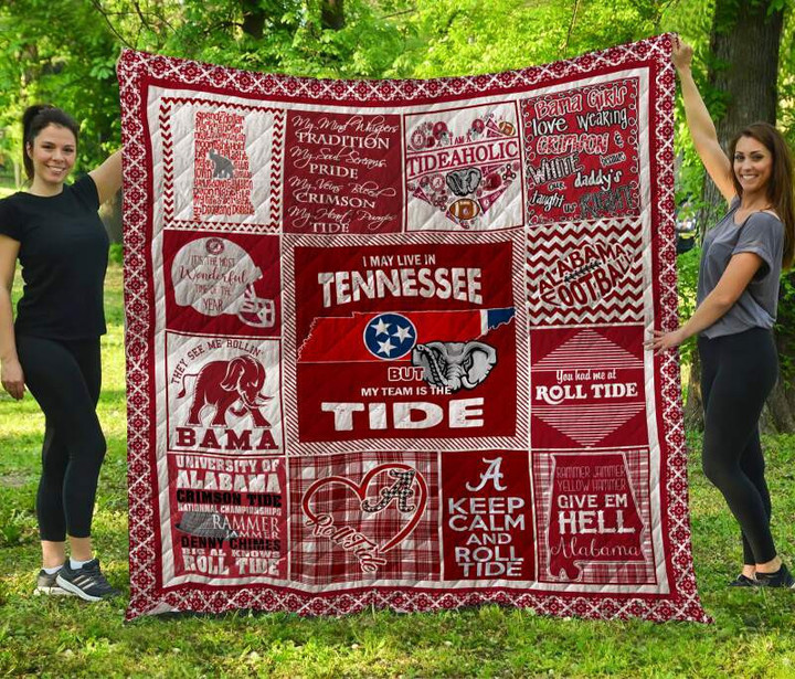 Alabama Crimson Tide Tennessee 3D Customized Quilt Blanket Size Single, Twin, Full, Queen, King, Super King  , NCAA Quilt Blanket 