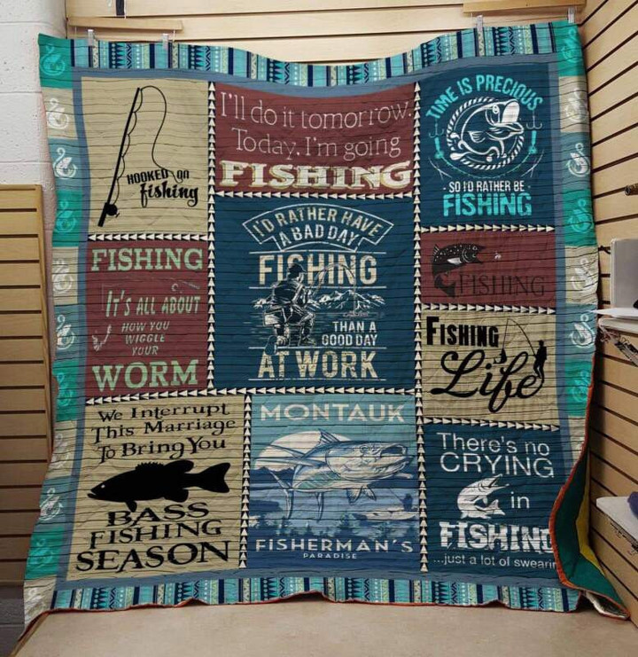Fishing 3D Customized Quilt Blanket Size Single, Twin, Full, Queen, King, Super King  