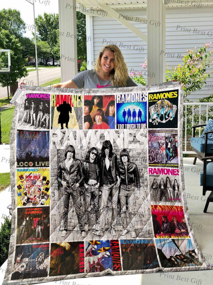 Ramones Albums Cover Poster 3D Quilt Blanket Size Single, Twin, Full, Queen, King, Super King  