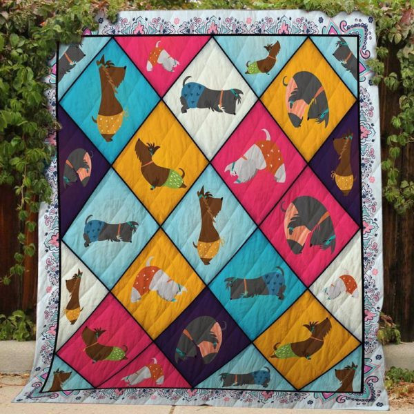 Dog Lovers Yoga 3D Customized Quilt Blanket Size Single, Twin, Full, Queen, King, Super King  