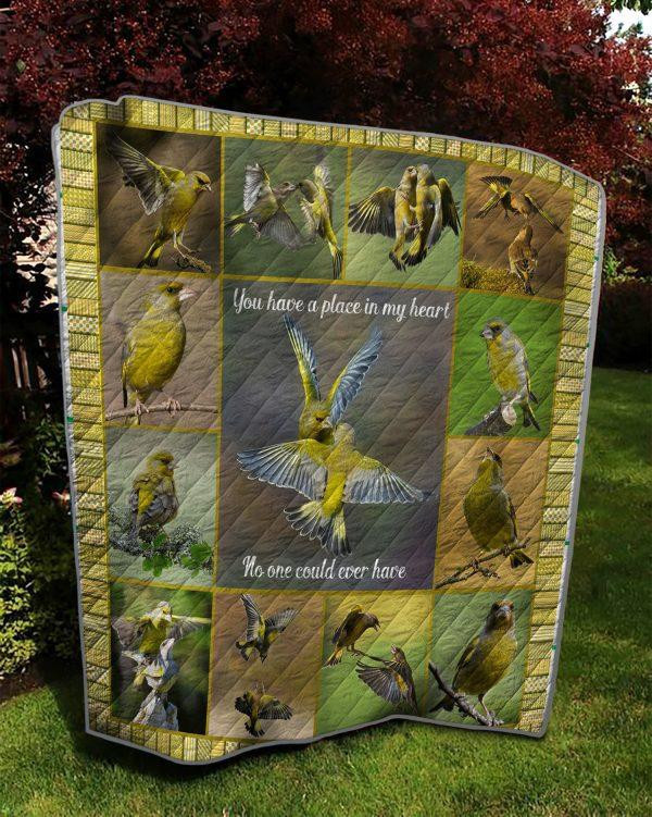Bird: You Have Place In My Heart 3D Customized Quilt Blanket Size Single, Twin, Full, Queen, King, Super King  