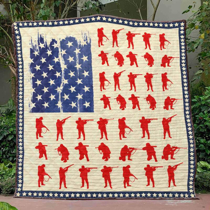 Usa Hunting 3D Customized Quilt Blanket Size Single, Twin, Full, Queen, King, Super King  