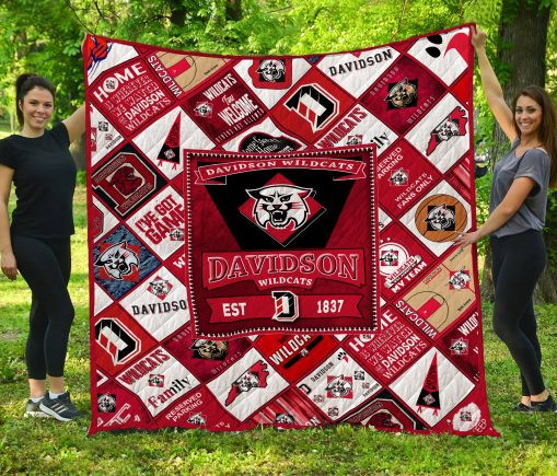Ncaa Davidson Wildcats 3D Customized Personalized 3D Customized Quilt Blanket Size Single, Twin, Full, Queen, King, Super King  
