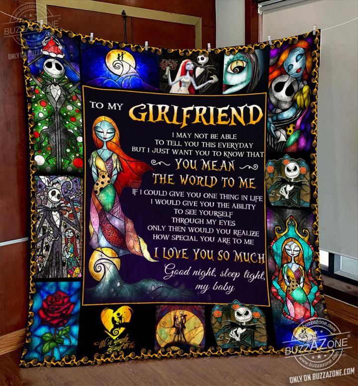 Nightmare Girlfriend You Mean The World To Me 3D Quilt Blanket Size Single, Twin, Full, Queen, King, Super King  