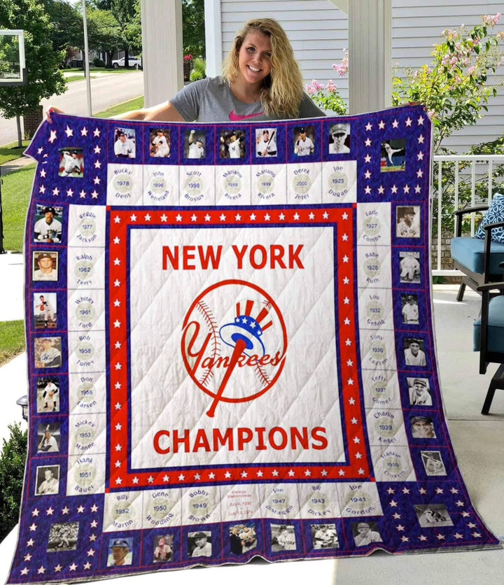 New York Yankees 3D Customized Quilt Blanket Size Single, Twin, Full, Queen, King, Super King   , MLB Quilt Blanket