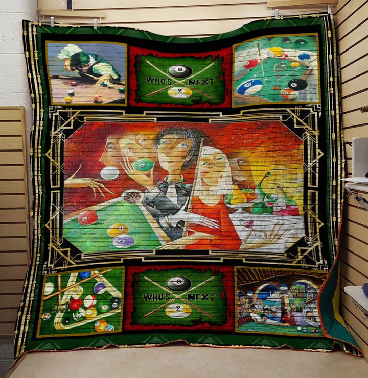 Billiards 3D Customized Quilt Blanket Size Single, Twin, Full, Queen, King, Super King  