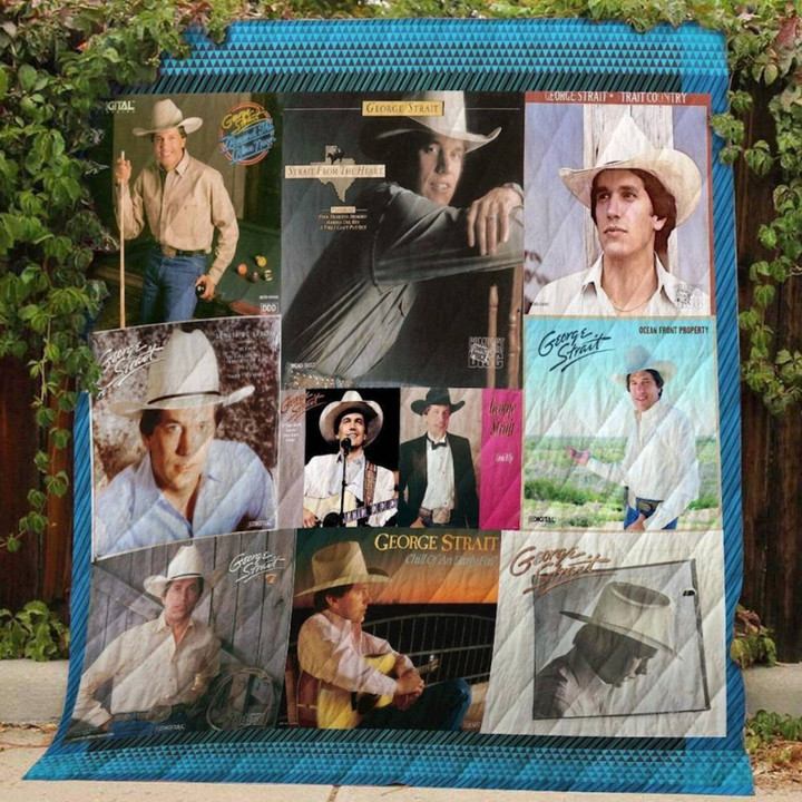 George Strait Quilt Blanket Size Single, Twin, Full, Queen, King, Super King  