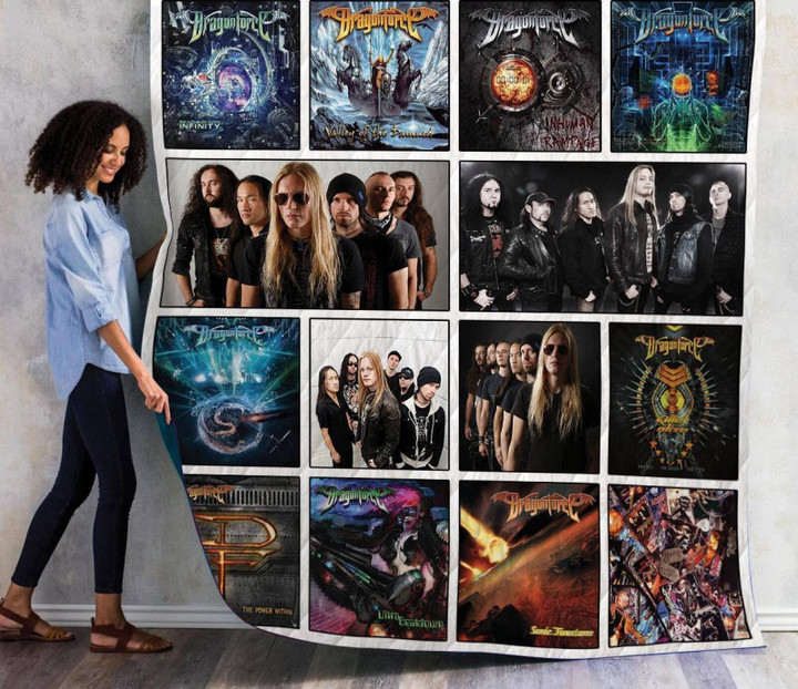 Dragonforce Albums Quilt Blanket Size Single, Twin, Full, Queen, King, Super King  