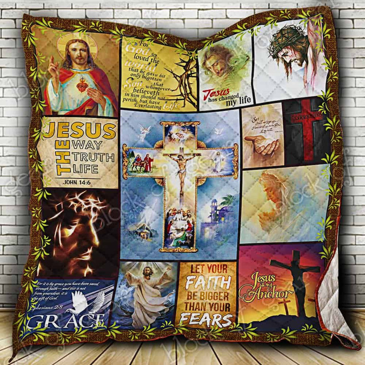 Jesus Has Changed My Life 3D Quilt Blanket Size Single, Twin, Full, Queen, King, Super King  