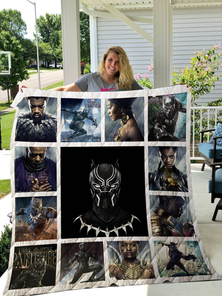 Black Panther 3D Customized Quilt Blanket Size Single, Twin, Full, Queen, King, Super King  