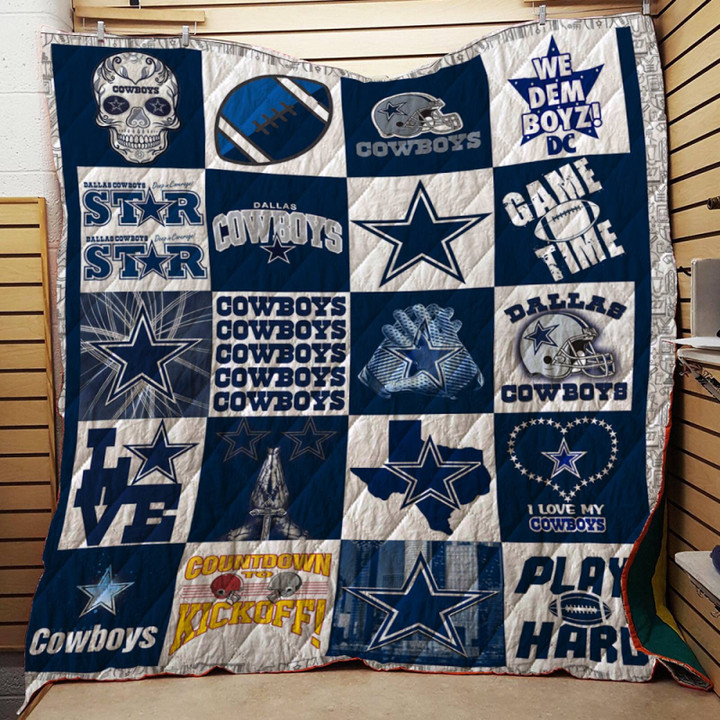 Dallas Cowboys 3D Customized Quilt Blanket Size Single, Twin, Full, Queen, King, Super King    , NFL Quilt Blanket