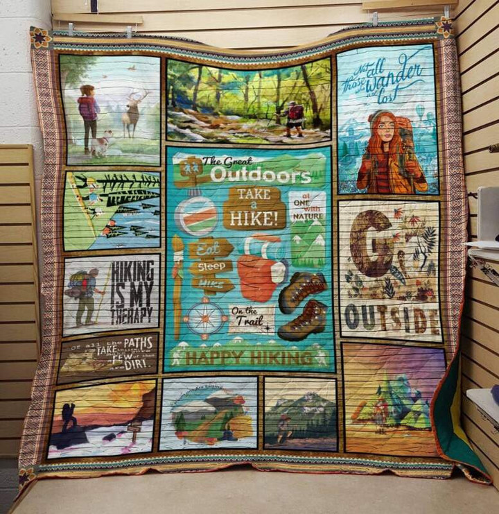 Hiking Is My Therapy 3D Customized Quilt Blanket Size Single, Twin, Full, Queen, King, Super King  