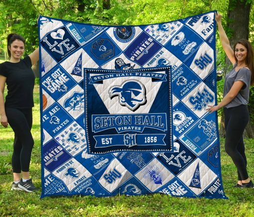 Ncaa Seton Hall Pirates 3D Customized Personalized 3D Customized Quilt Blanket Size Single, Twin, Full, Queen, King, Super King  