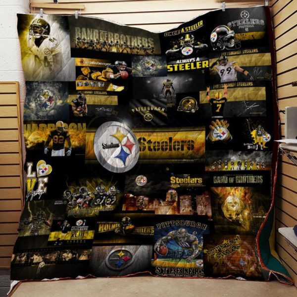 Pittsburgh Steelers 3D Customized Quilt Blanket Size Single, Twin, Full, Queen, King, Super King    , NFL Quilt Blanket