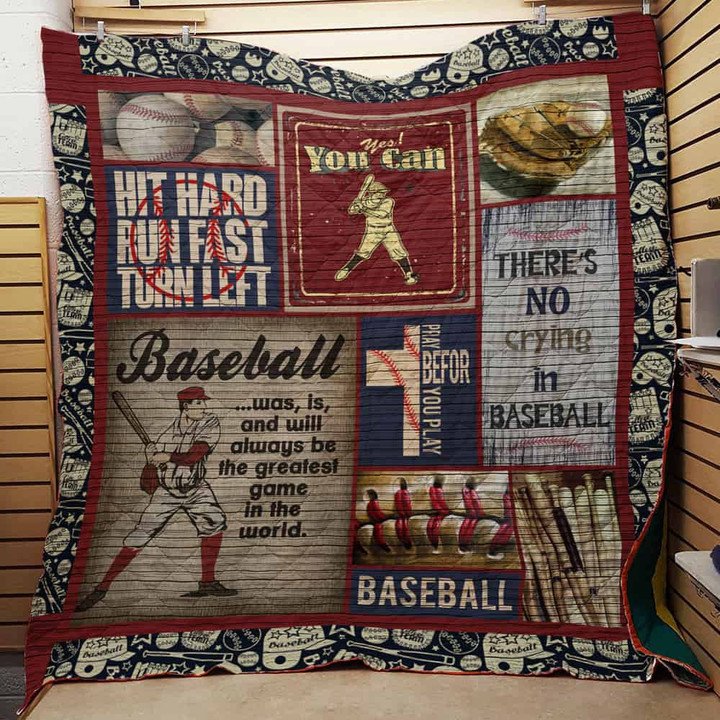 Baseball 3D Customized Quilt Blanket Size Single, Twin, Full, Queen, King, Super King  