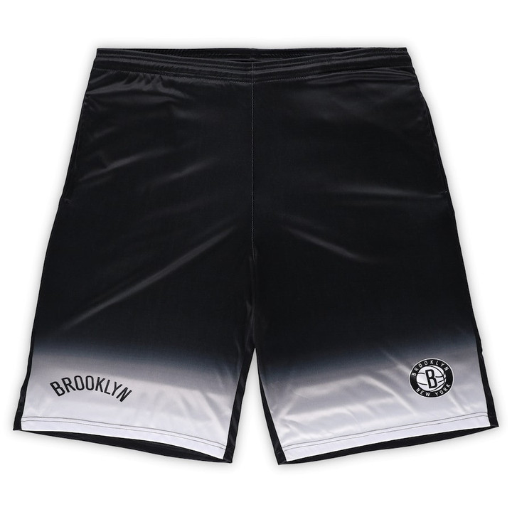 Brooklyn Nets s Branded Big & Tall Fadeaway Shorts - Black