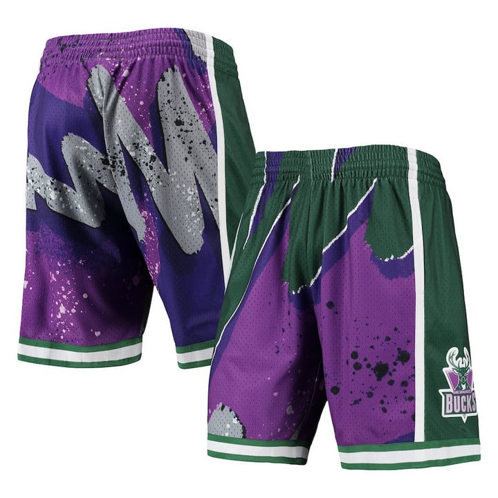 Milwaukee Bucks  Hardwood Classics 2000 Hyper Hoops Swingman Shorts - Purple