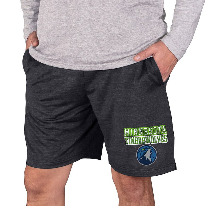 Minnesota Timberwolves Concepts Sport Bullseye Knit Jam Shorts - Charcoal