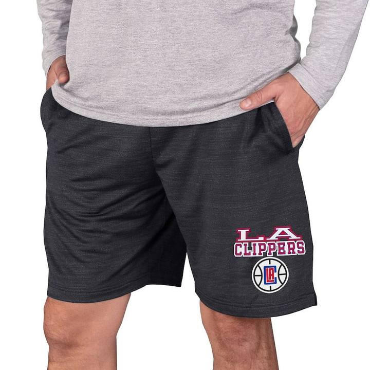 LA Clippers Concepts Sport Bullseye Knit Jam Shorts - Charcoal