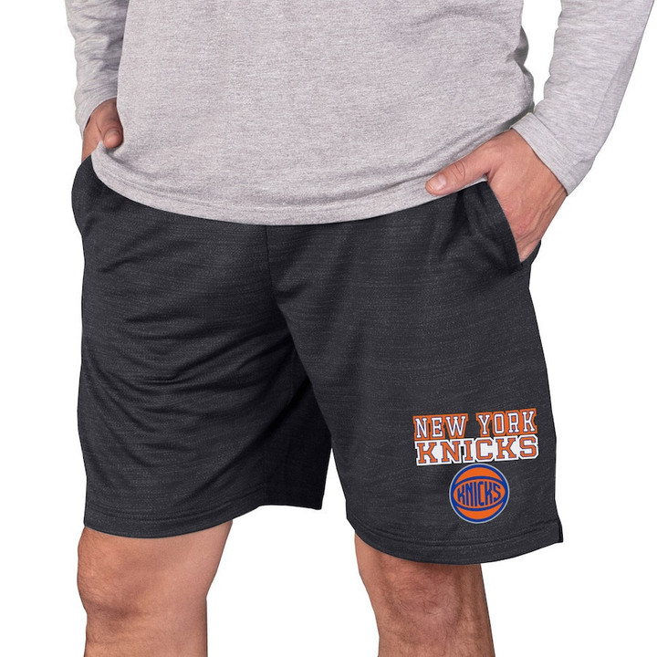 New York Knicks Concepts Sport Bullseye Knit Jam Shorts - Charcoal