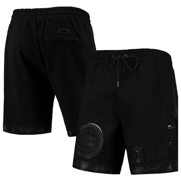 Detroit Pistons Pro Standard Triple Black Gloss Shorts