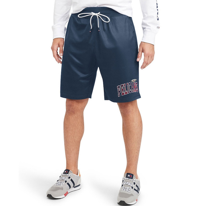 New Orleans Pelicans Tommy Jeans Mike Mesh Basketball Shorts - Navy