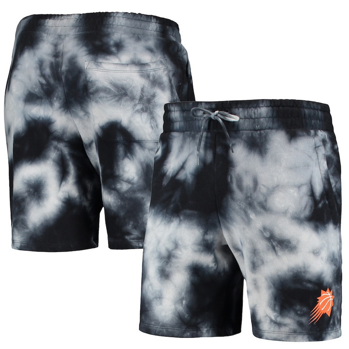 Phoenix Suns New Era Fleece Tie-Dye Shorts - Black