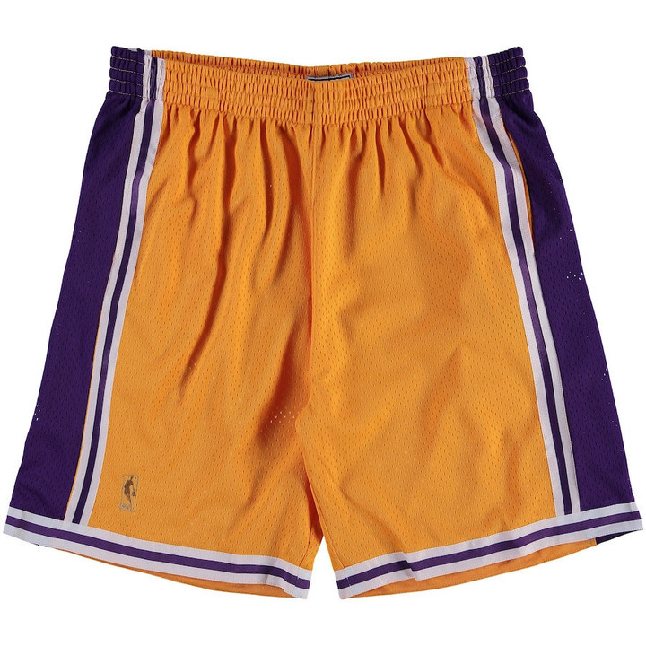 Los Angeles Lakers  Big & Tall Hardwood Classics Swingman Shorts - Gold