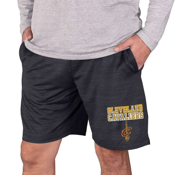 Cleveland Cavaliers Concepts Sport Bullseye Knit Jam Shorts - Charcoal