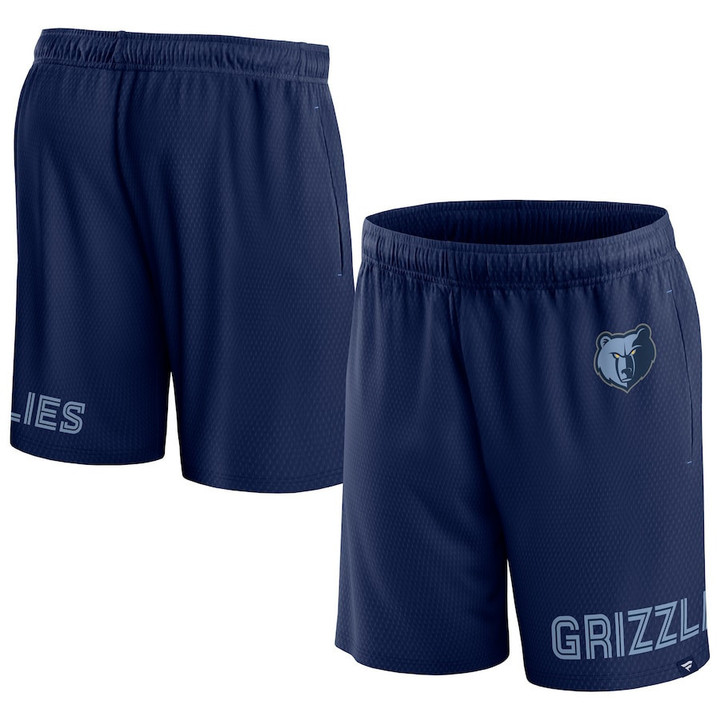 Memphis Grizzlies s Branded Free Throw Mesh Shorts - Navy